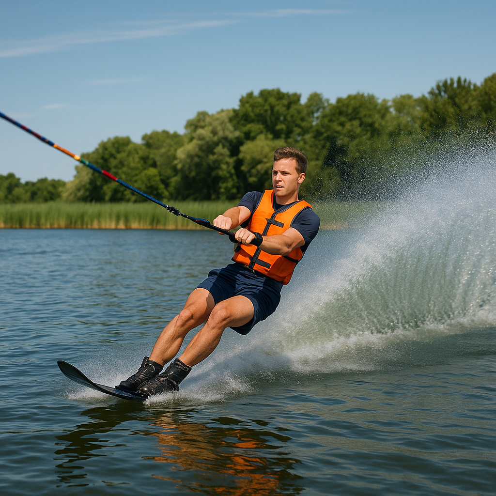 Wasserski auf dem Theiß-See